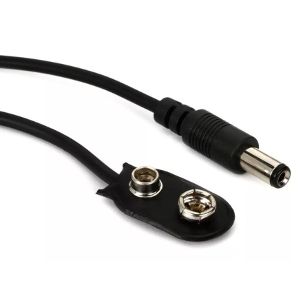 Voodoo Lab Power Cable 2.1 Straight Barrel to Battery Snap Cable 46 cm